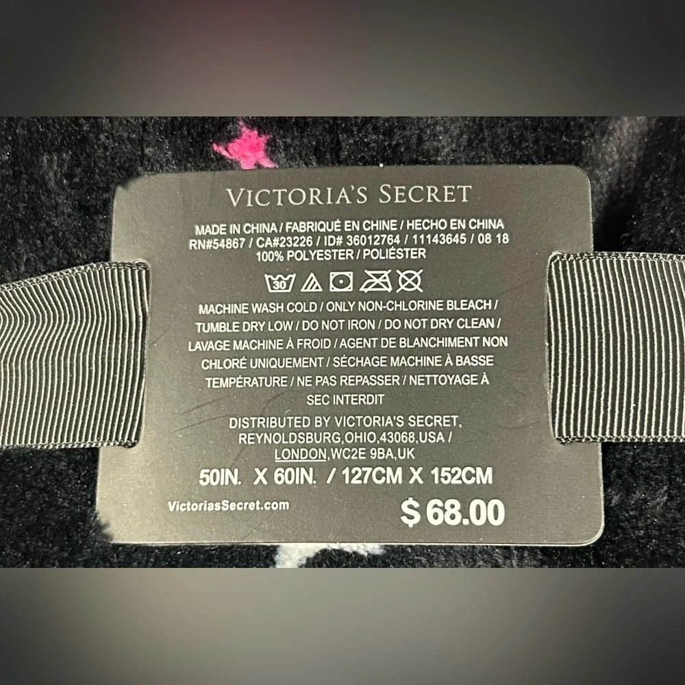 Victoria Secret Sherpa Stars Blanket 50X60 NWT